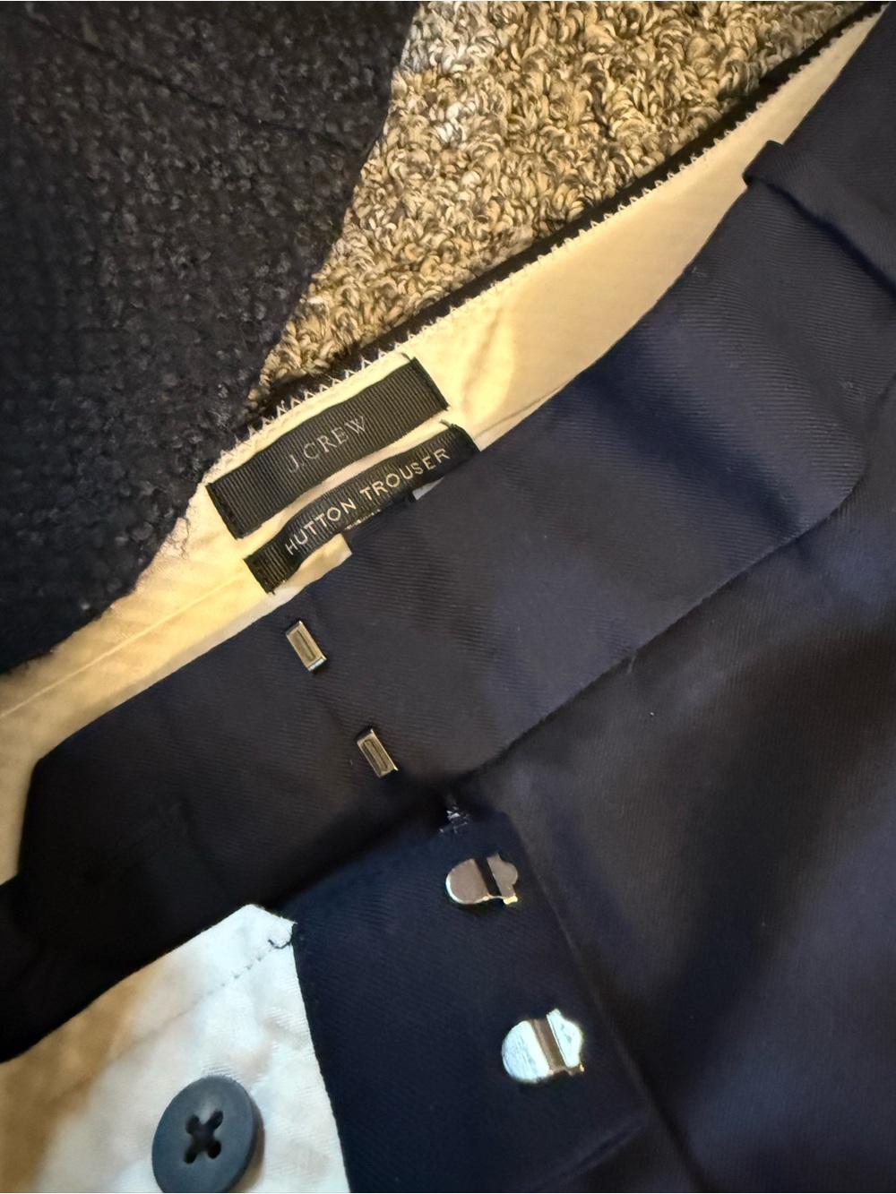 J Crew Hutton Navy Wide-Leg Dress Pants - Women's - Picture 3 of 3